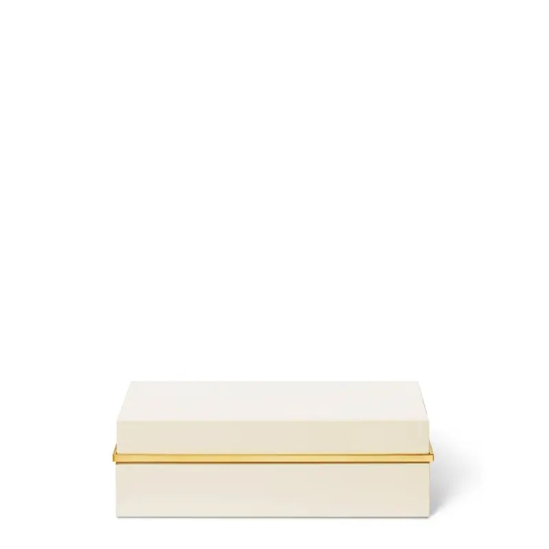 Piero Lacquer Small Box in Cream by AERIN