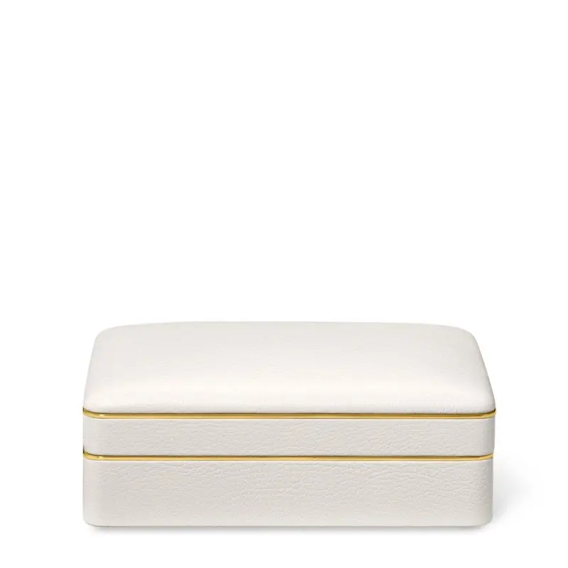 Piero Leather Small Stacked Jewelry Box by AERIN