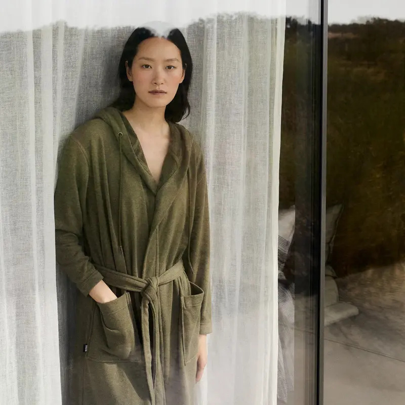 Hugo Boss Evening Kaki Bathrobe by Yves Delorme