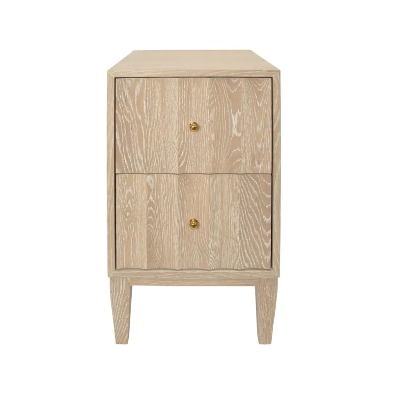 Hammond Cerused Oak Side Table by Worlds Away