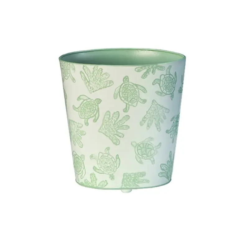 Worlds Away Turtles Wastebasket