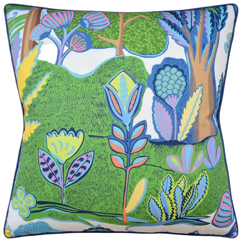 Albero Green and Blue Decorative Pillow by Ryan Studio