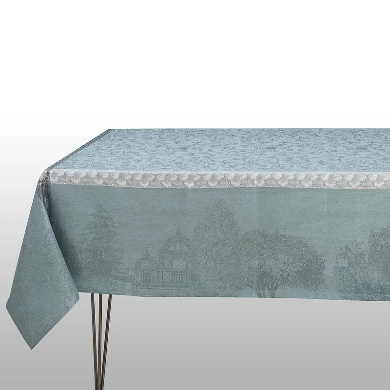 Symphonie Baroque Smoke 69"x 69" Tablecloth by Le jacquard Franais