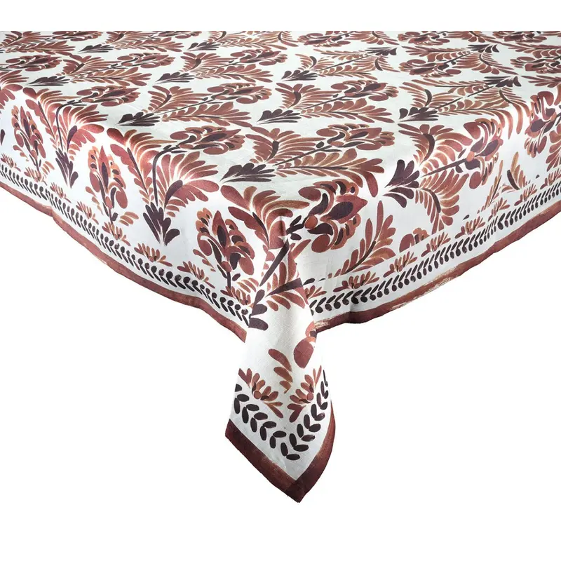 Botanica Tablecloth in Ivory & Brown by Kim Seybert