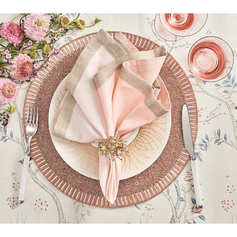 Dip Dye Napkin in Blush & Gold Set of 4 by Kim Seybert