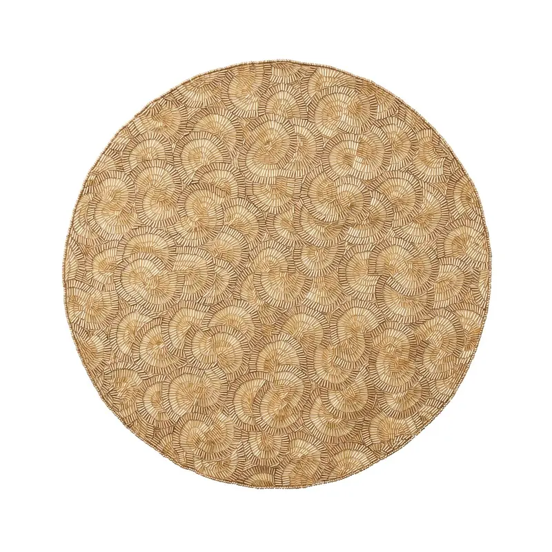 Lune Placemat in Gold, Set of 2 by Kim Seybert