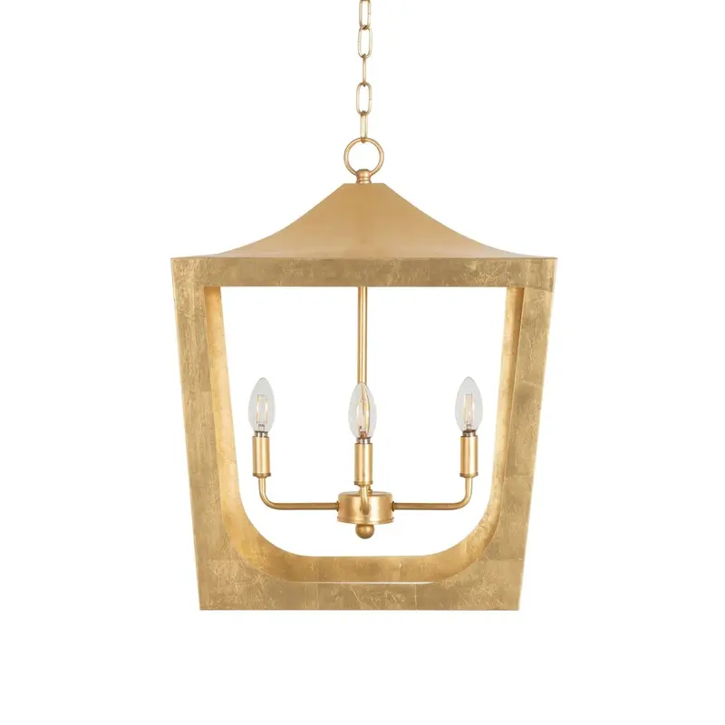 Wimble Gold Leaf Pagoda Lantern by Worlds Away