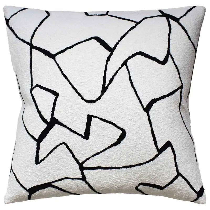 Bark Cloth Noir Decorative Pillow Ryan Studio