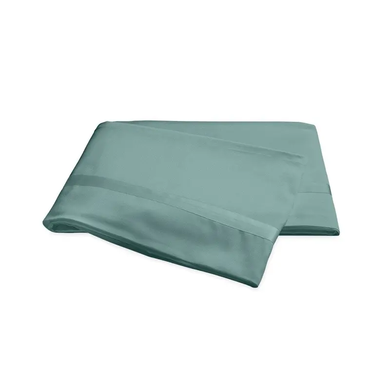 Matouk Nocturne Sateen Bedding in Aquamarine