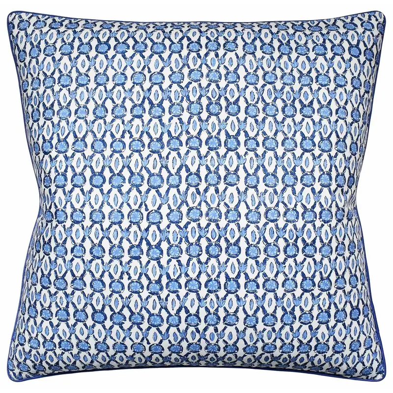 Galon Print Blue Decorative Pillow Ryan Studio