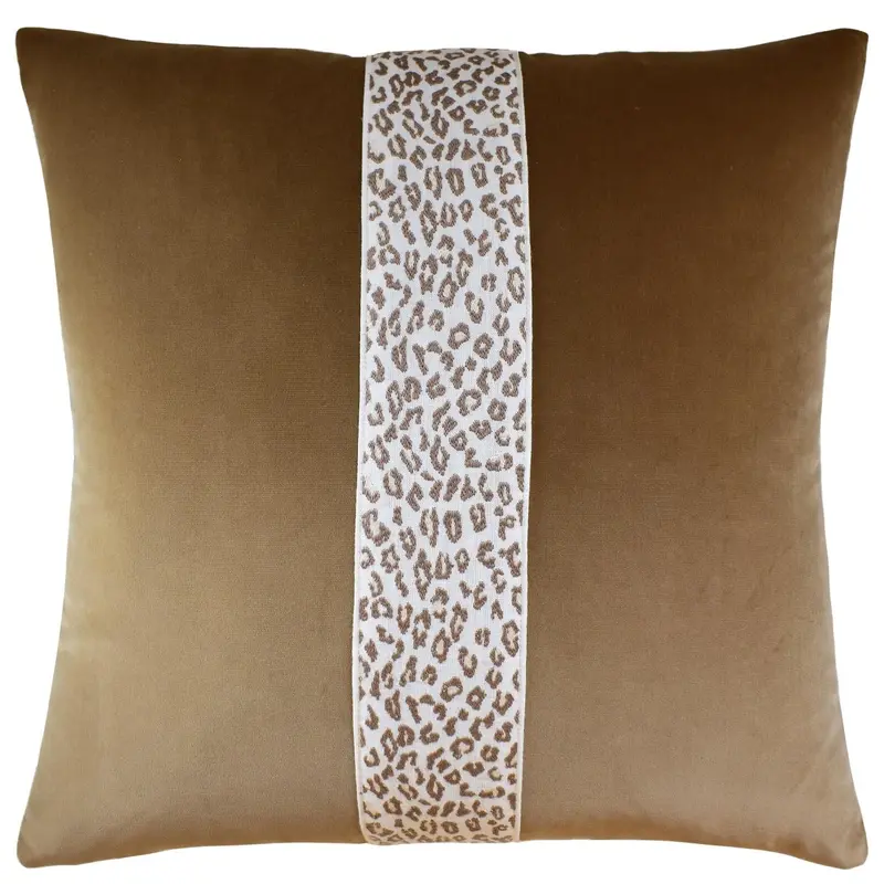 Giorgio Safari Tape Sand & Ivory Decorative Pillow Ryan Studio