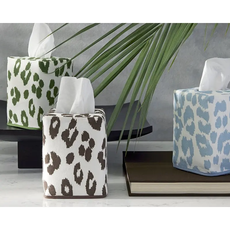 Iconic Leopard Tissue Box Covers by Matouk Schumacher