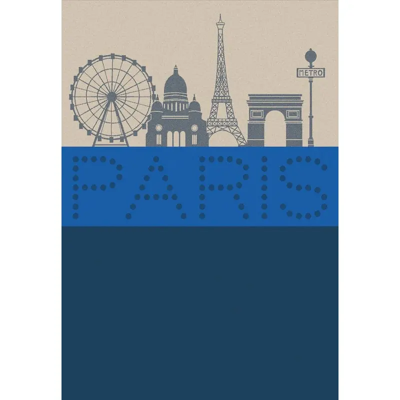 Paris Lumiere blue tea towel by Le Jacquard Francais