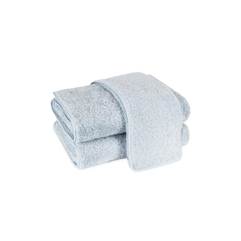 Cairo Towels in Light Blue with Blue by Matouk