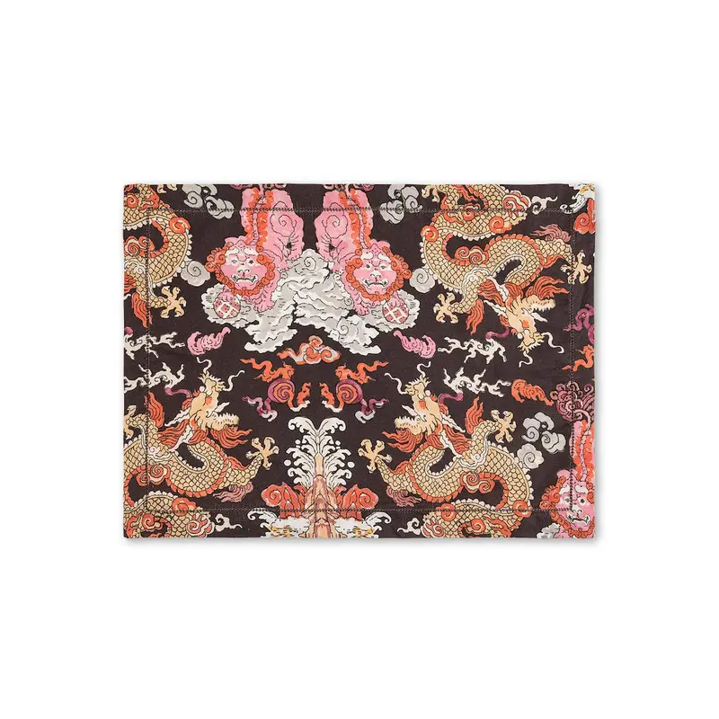 Magic Mountain Chocolate Persimmon Placemats by Matouk Schumacher