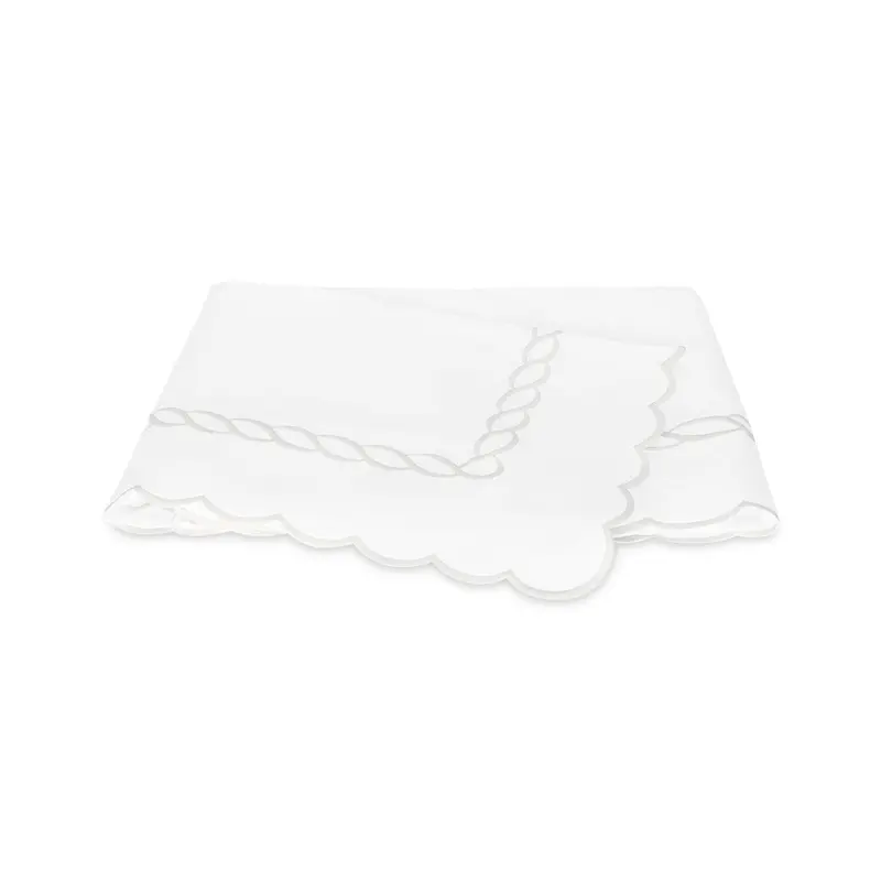 Matouk Classic Chain Scallop White Bedding