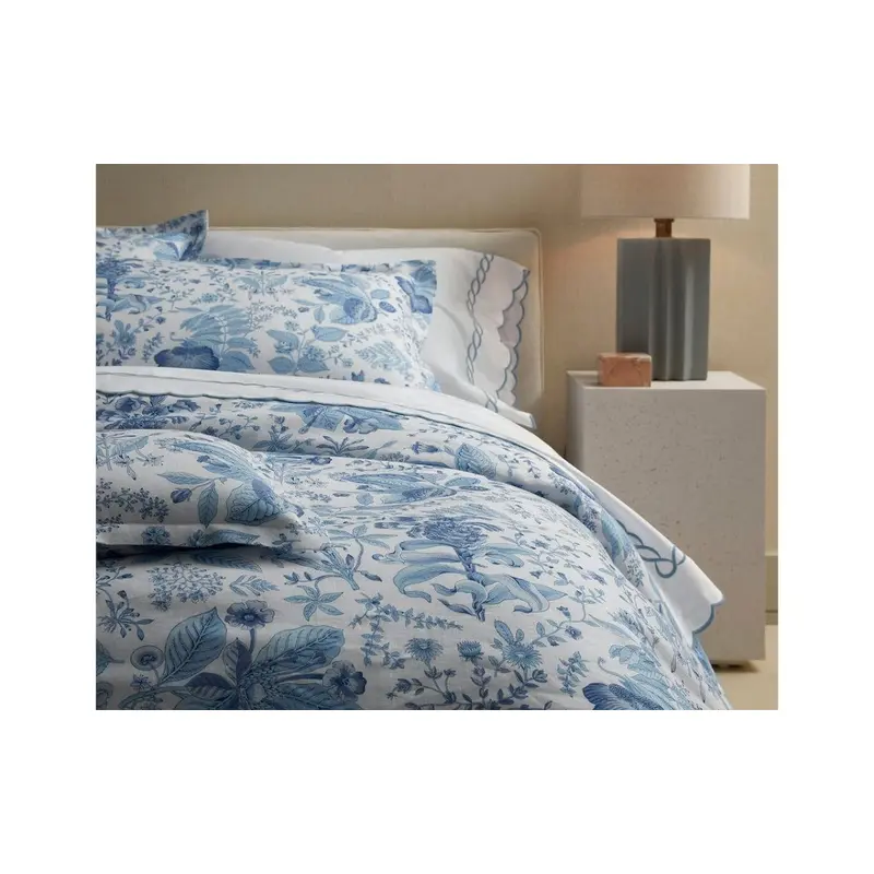 Pomegranate Linen Bedding in Porcelain Blue | Matouk Schumacher