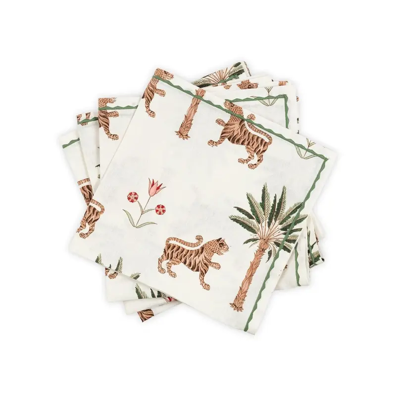 Tiger Palm Napkins by Matouk Schumacher