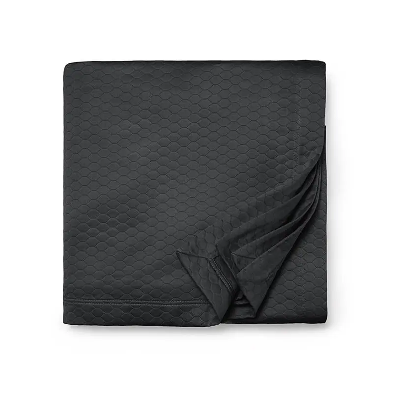 Favo Charcoal Coverlets by Sferra