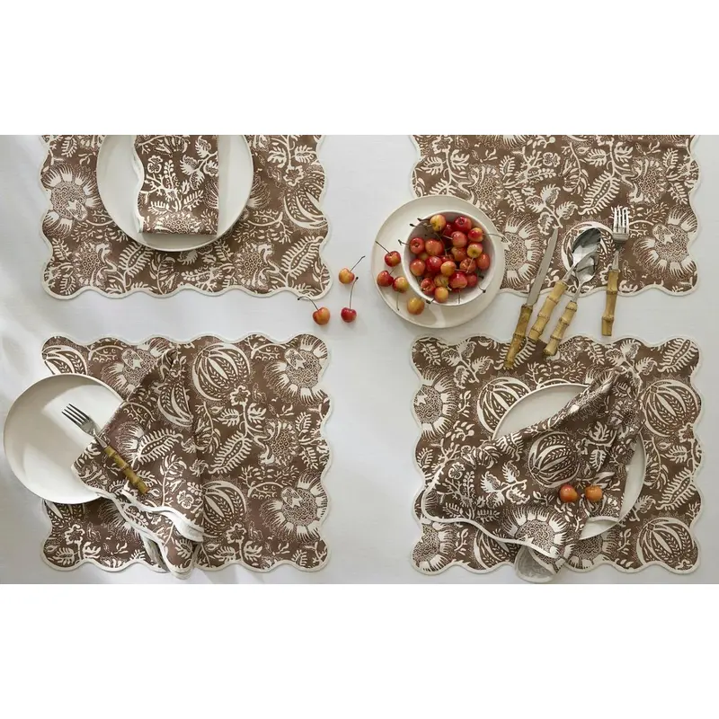 Granada Chestnut Placemats by Matouk Schumacher