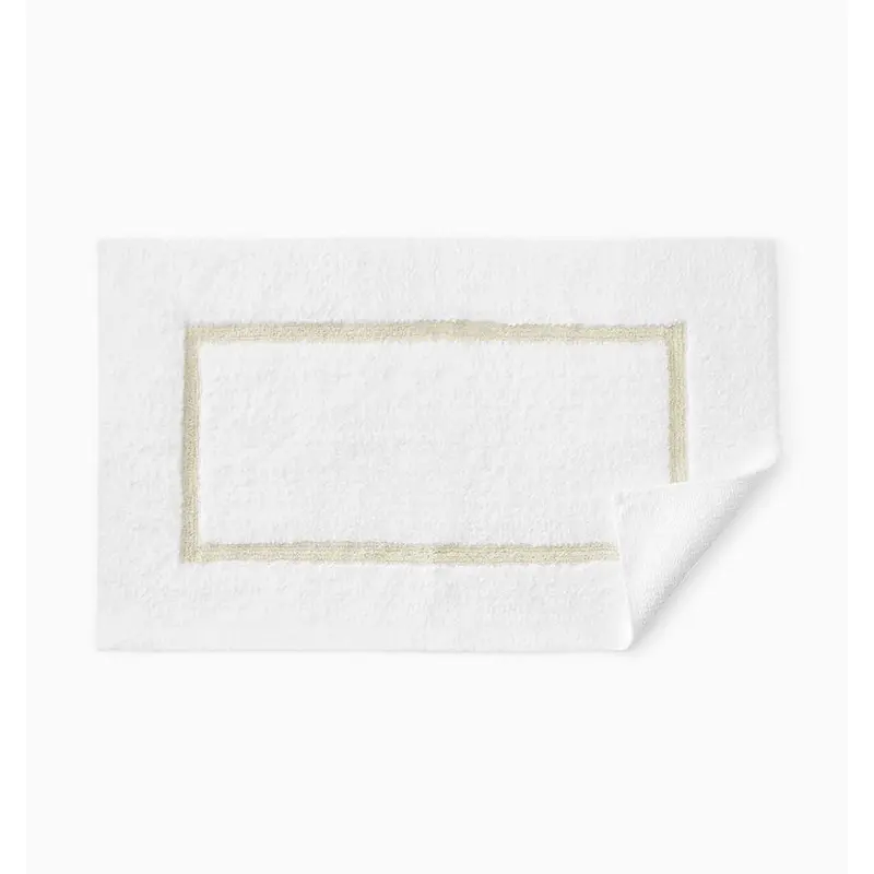 Lindo Bath Rug in White and Bisque by Sferra