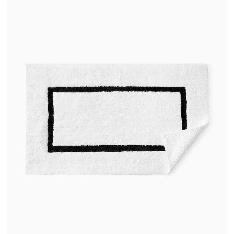 Lindo Bath Rug in White and Black by Sferra