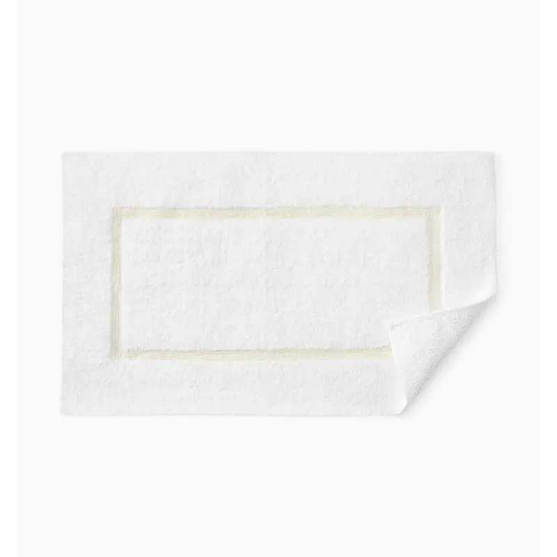 Lindo Bath Rug in White and Ivory by Sferra