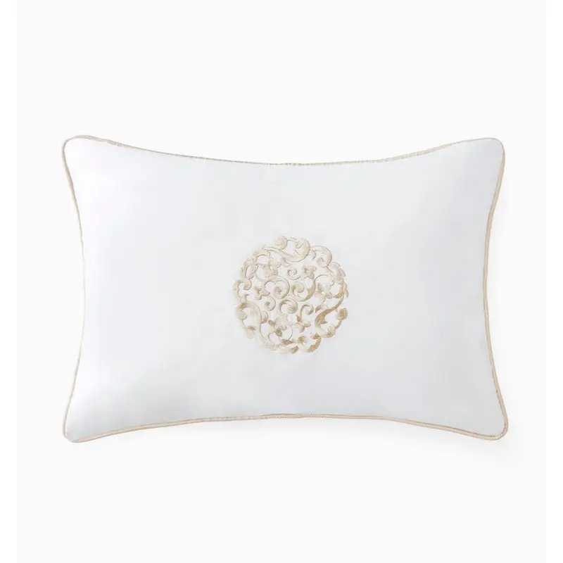 Storia White and Sand Decorative Pillow by Sferra