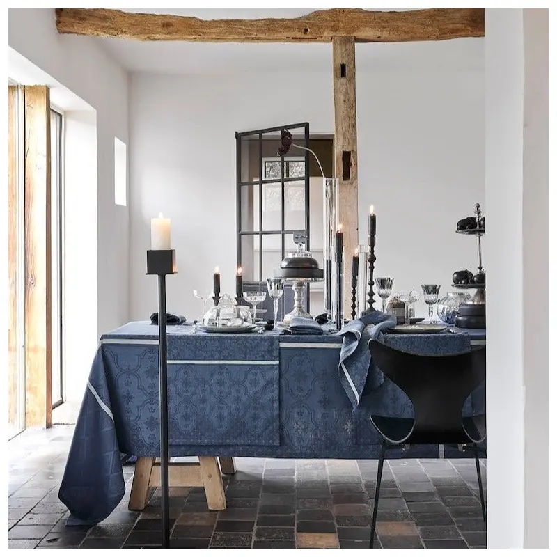 Armoiries Cerulean Blue Table Linens by Le Jacquard Franais