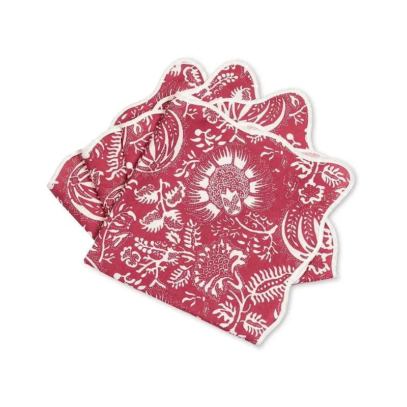 Granada Scarlet Red Napkins by Matouk Schumacher