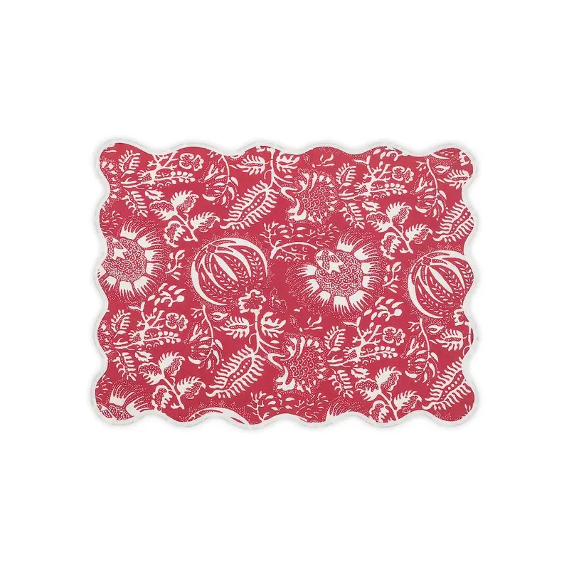 Granada Scarlet Red Placemats by Matouk Schumacher