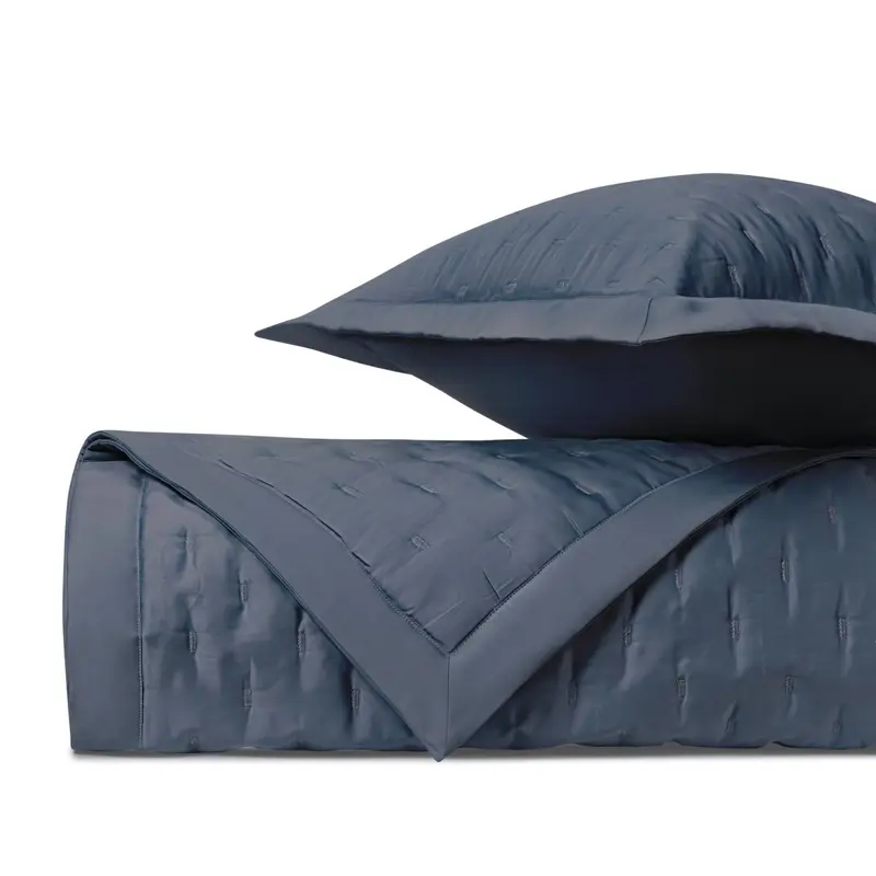 Fil Coupe Quilted Stone Blue by Home Treasures
