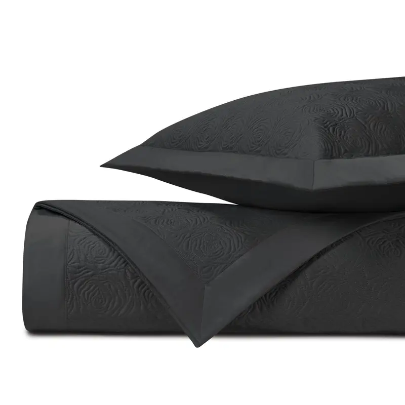 Roses Quilted Black by Home Treasures