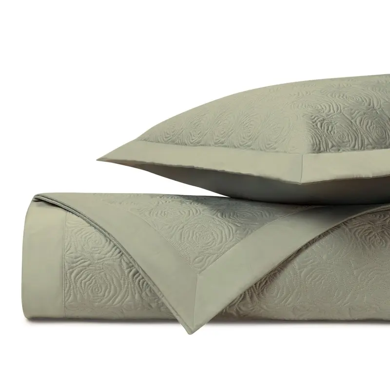 Roses Quilted Crystal Green by Home Treasures