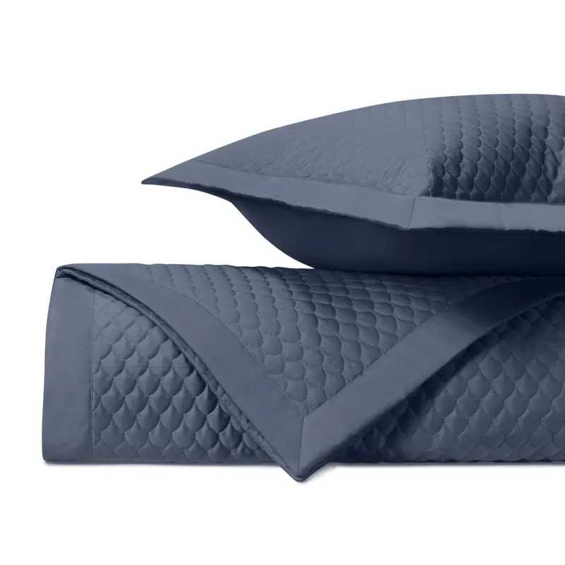 Raindrop Quilted Stone Blue by Home Treasures