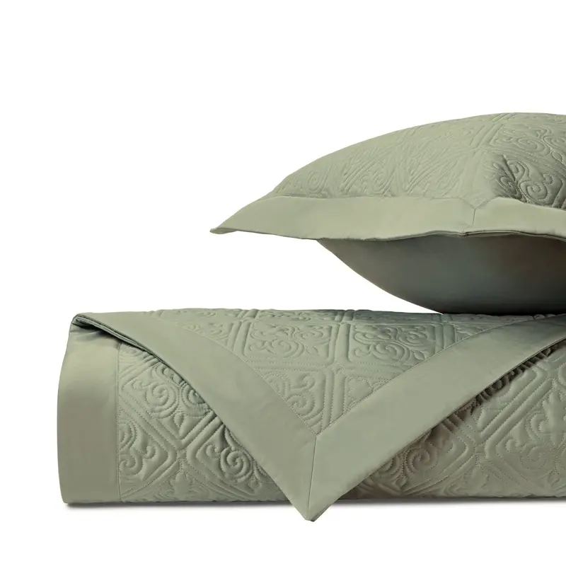 Laurel Quilted Crystal Green by Home Treasures