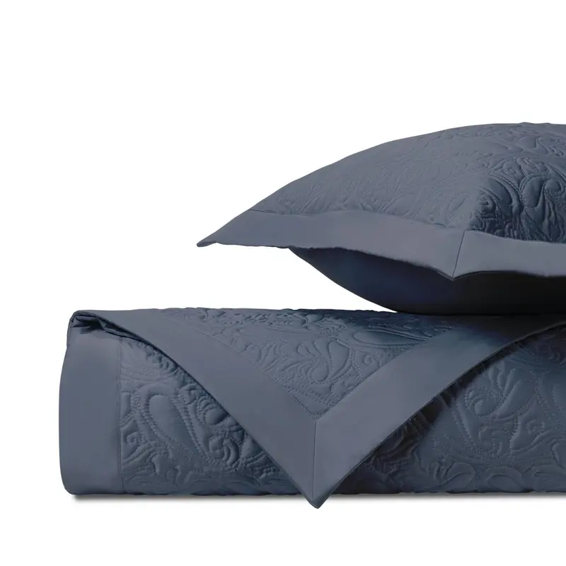 Kashmir Quilted Stone Blue by Home Treasures