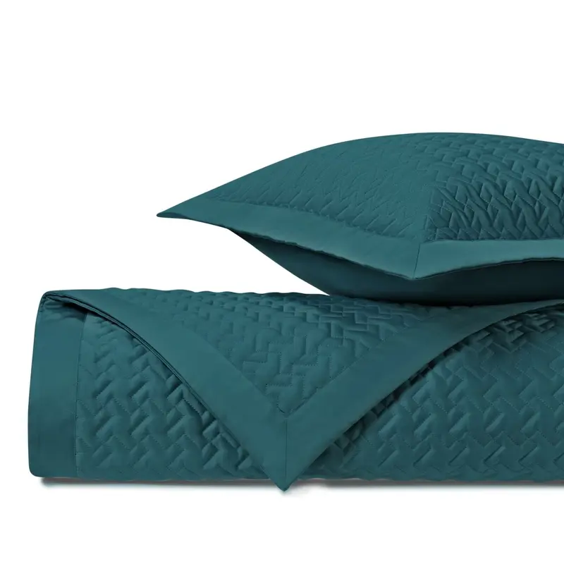 Houndstooth Quilted Teal by Home Treasures