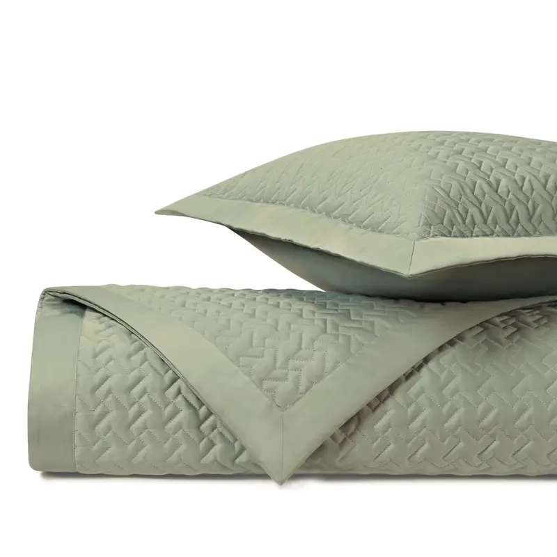 Houndstooth Quilted Crystal Green by Home Treasures