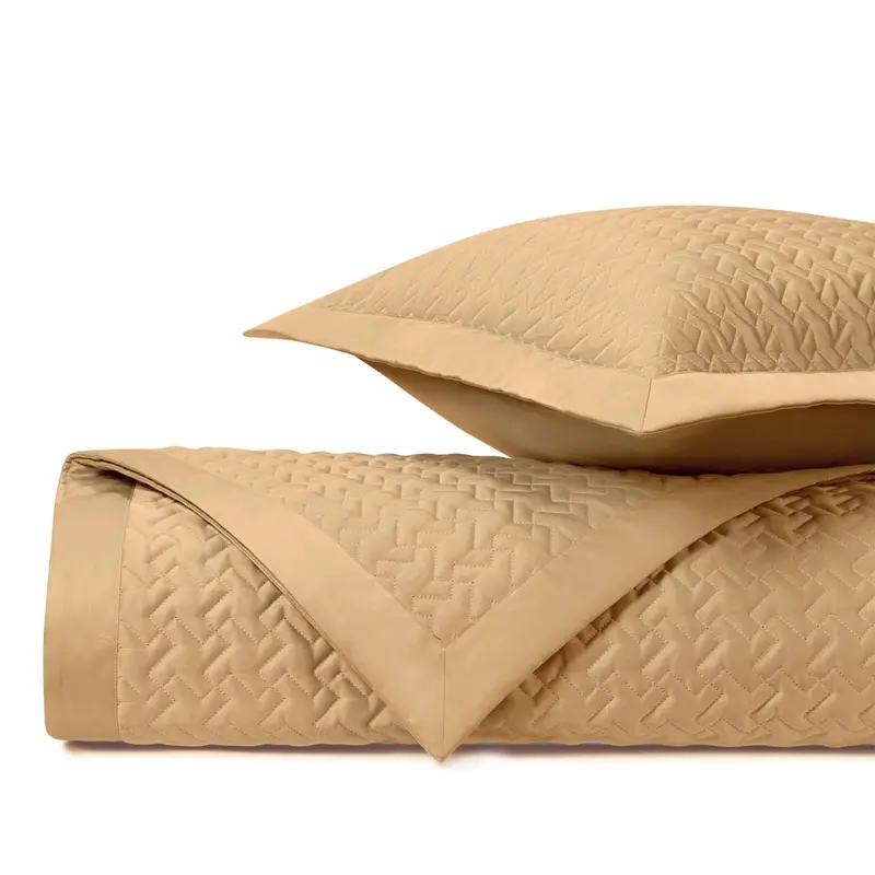 Houndstooth Quilted Gold by Home Treasures