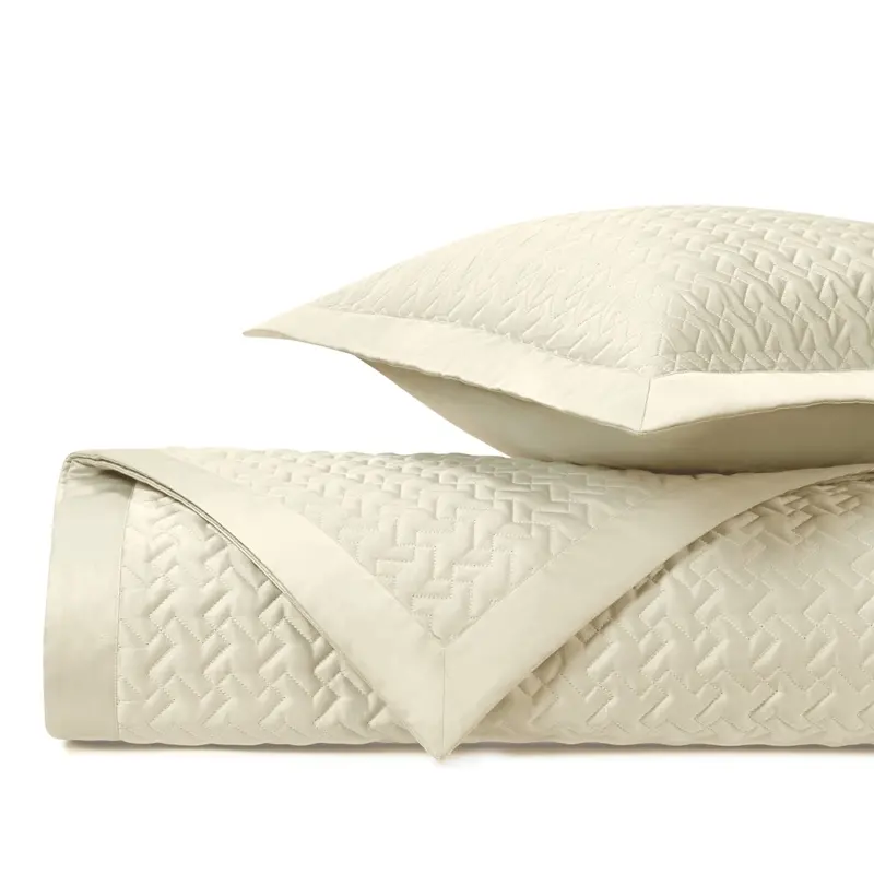 Houndstooth Quilted Ivory by Home Treasures