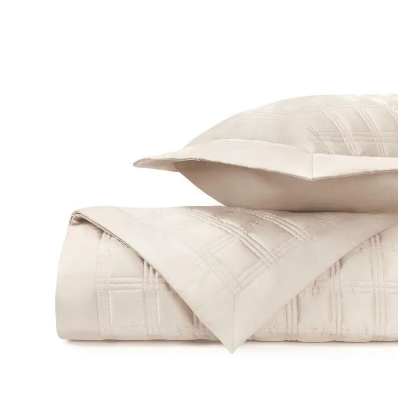 Block Quilted Ecru by Home Treasures