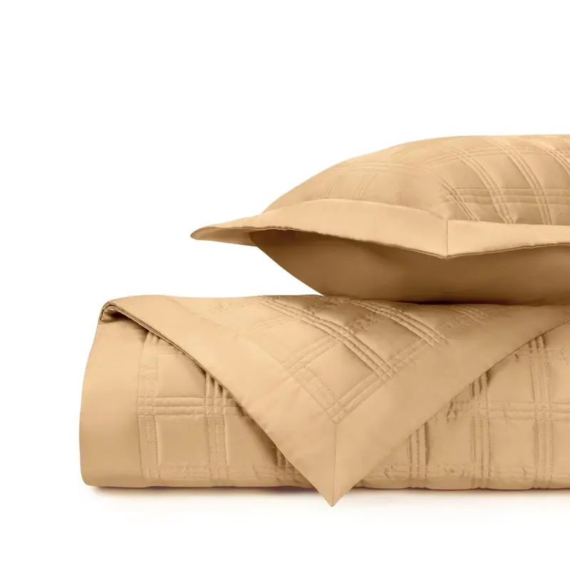 Block Quilted Gold by Home Treasures