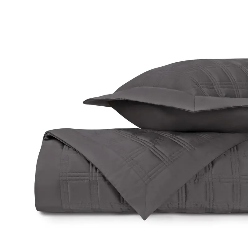 Block Quilted Grisaglia Gray by Home Treasures