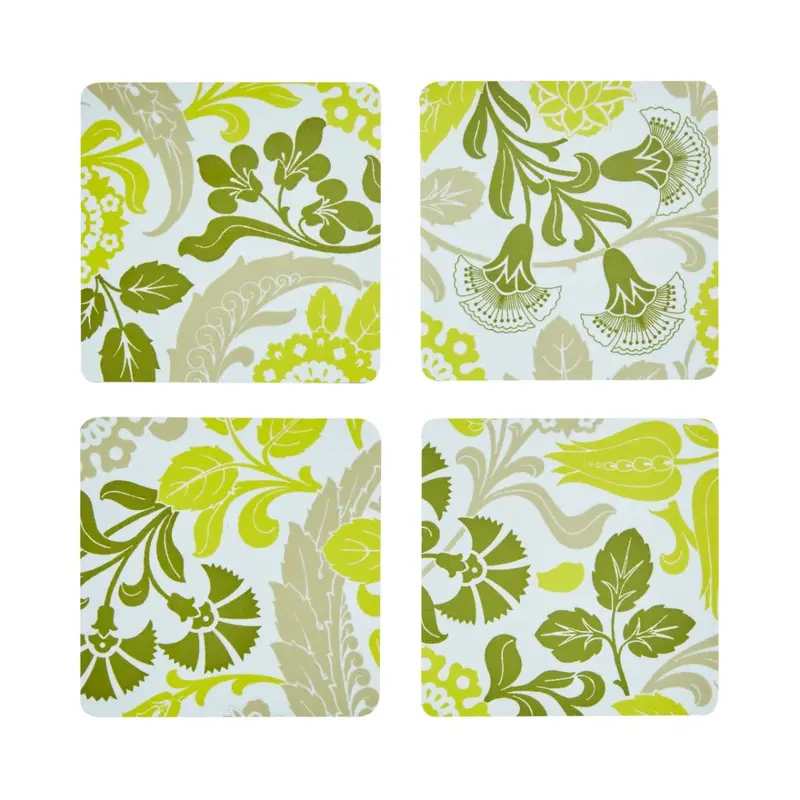Voyage Iconique Green Set of Coasters by Le Jacquard Francais