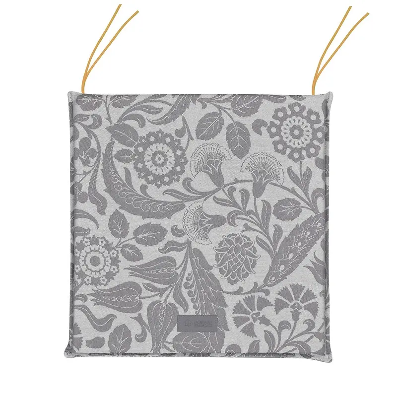 Voyage Iconique Grey Chair Cushion by Le Jacquard Francais