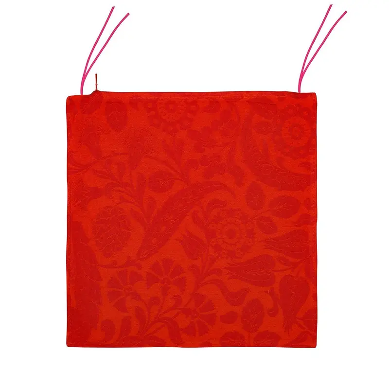 Voyage Iconique Red Chair Cushion by Le Jacquard Francais