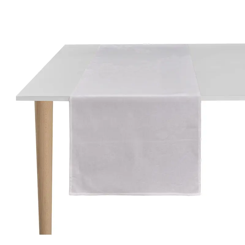 Voyage Iconique White Table Runner by Le Jacquard Francais