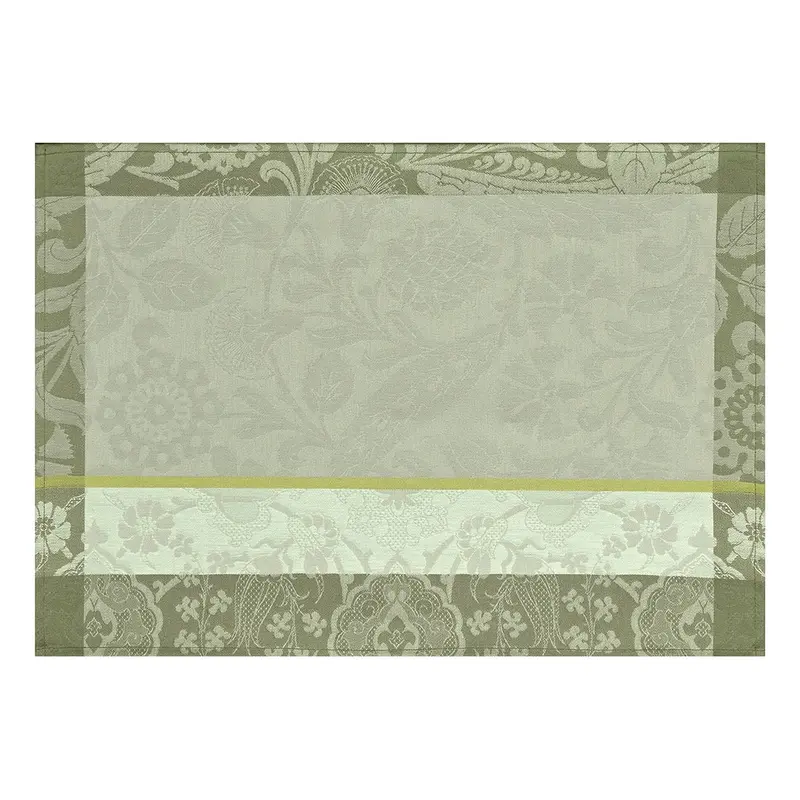 Voyage Iconique Enduit Green Coated Placemat By Le Jacquard Francais