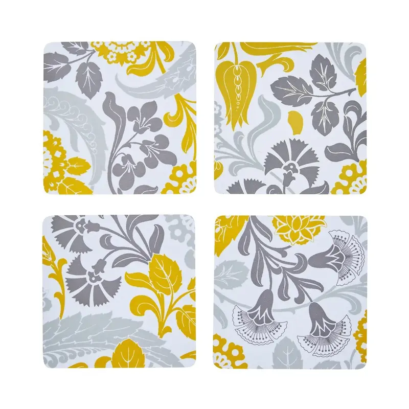 Voyage Iconique Grey Set of Coasters by Le Jacquard Francais